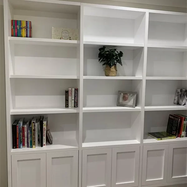 Bespoke White Hardwood Shelving Storage Unit