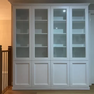 Bespoke White Hardwood Storage Display Unit