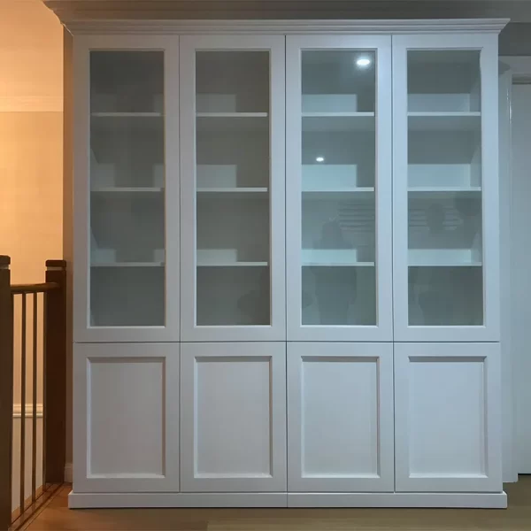 Bespoke White Hardwood Storage Display Unit