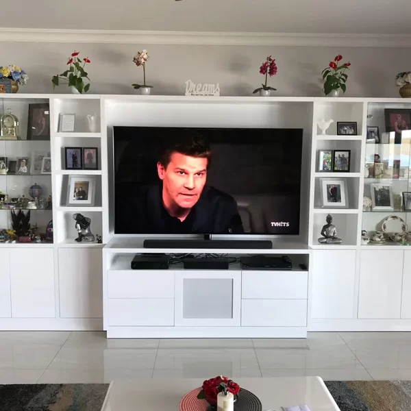 Bespoke White Timber Entertainment Unit