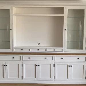 Bespoke White Timber Media Wall Unit