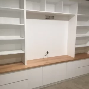 Bespoke White Timber TV Wall Unit