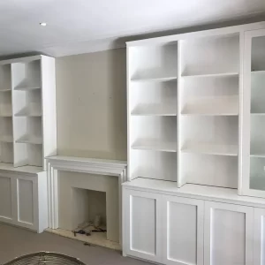 Custom White Timber Book Display Unit