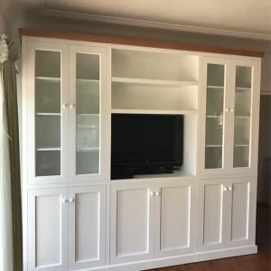 Custom White Timber Entertainment Center