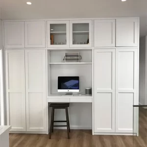 Custom White Timber Entertainment Wall Unit