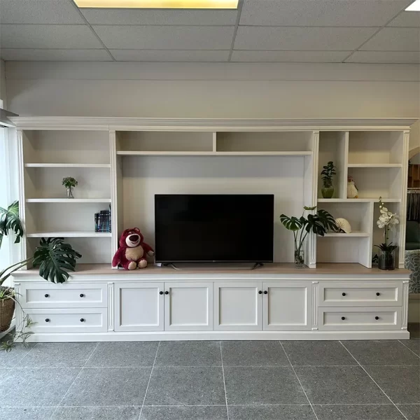 Custom White Timber Media Wall