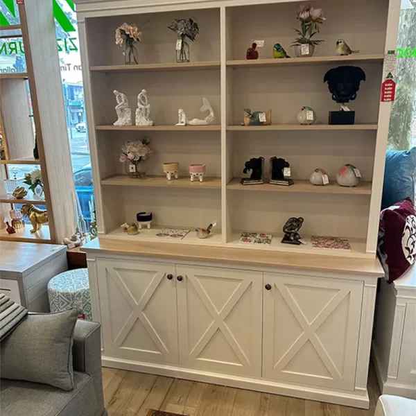 Custom White Timber Storage Cabinet with Doors