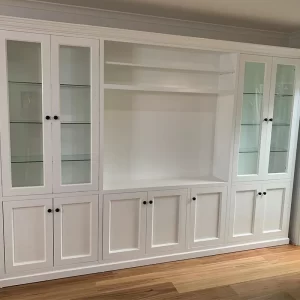 Custom White Wall Storage Cabinet