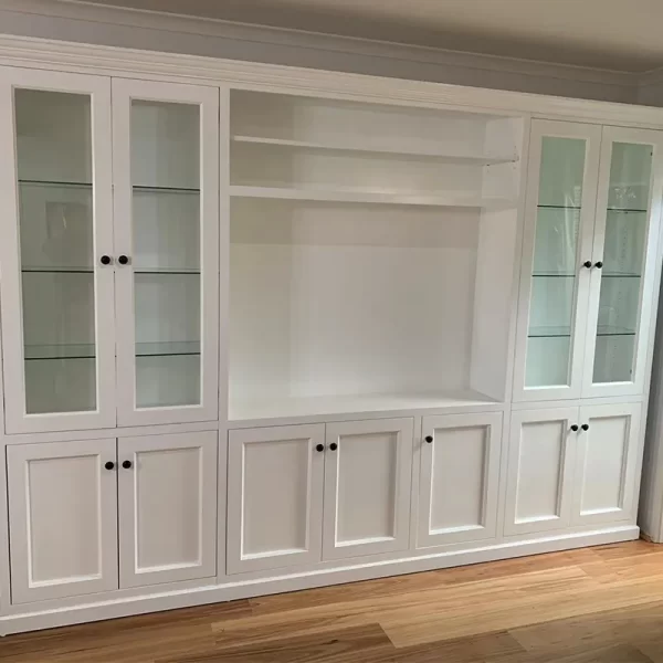 Custom White Wall Storage Cabinet