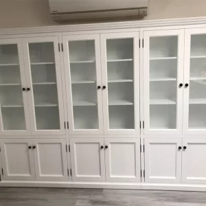 Custom White Wall Unit for Display and Storage