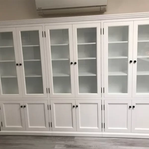 Custom White Wall Unit for Display and Storage