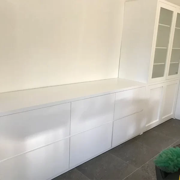 Custom White Wall Unit for Storage