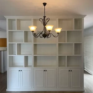 Custom White Wall Unit with Shelving