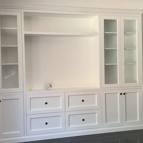 White Timber Multi-Storage Media Unit